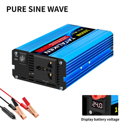 Power Up Your Life with the Pure Sine Wave Inverter 1000W-4000W: Efficient DC 12V & 24V to AC 220V Converter with Universal Socket