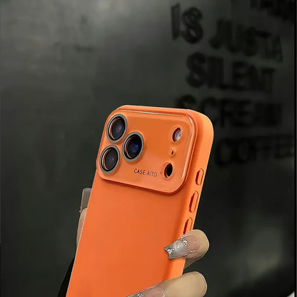 Burgundy High Quality Skin Feel Glass Lens Phone Case for Iphone 18 Pro Max 17 Air 17 Pro 17 16 15 14 13 12 Pro Max Shockproof Lens Protective Back Cover.Jn006